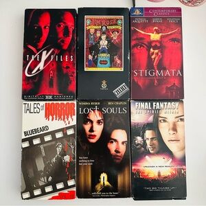 Lot of 6 Horror and Sci Fi VHS Tapes
